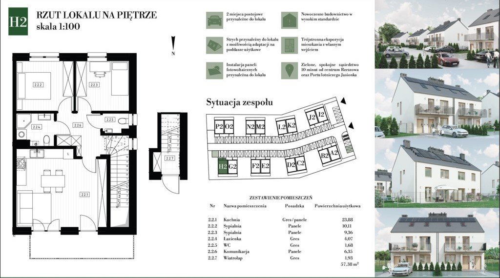 Mieszkanie czteropokojowe  na sprzedaż Zaczernie, zaczernie  57m2 Foto 4