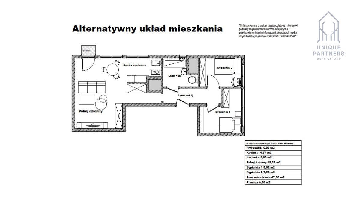 Mieszkanie trzypokojowe na sprzedaż Warszawa, Bielany Piaski, Jana Kochanowskiego  47m2 Foto 12