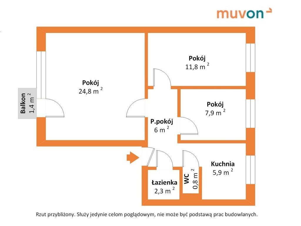 Mieszkanie trzypokojowe na sprzedaż Głowno, Mikołaja Kopernika  61m2 Foto 4