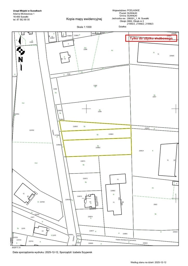Polecam działkę 2804 m² w Suwałkach z infrastrukturą i służebnościami Suwałki, Szpitalna  2 804m2 Foto 1