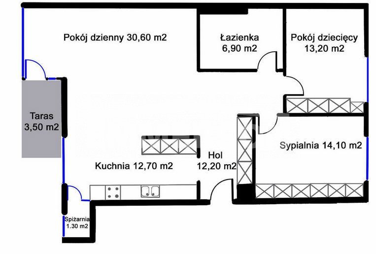 Mieszkanie trzypokojowe na wynajem Warszawa, Mokotów, Karola Chodkiewicza  92m2 Foto 11