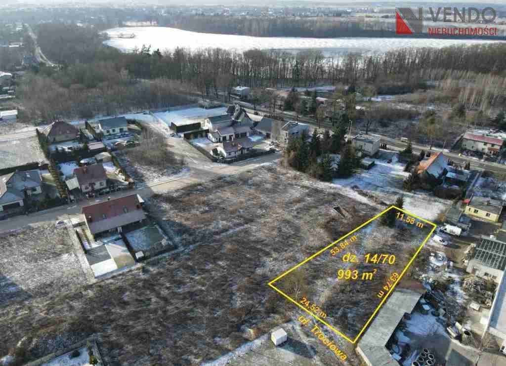 Działka 993 m² w Pobiedziskach, blisko jeziora i infrastruktury Pobiedziska, Trociowa  993m2 Foto 1