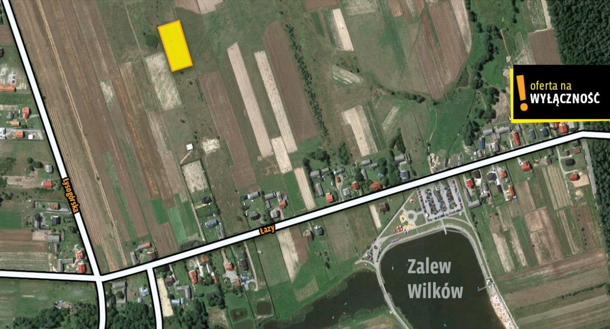 Działka 2000 m² pod zabudowę w Wilkowie, blisko zalewu Wilków  2 000m2 Foto 1