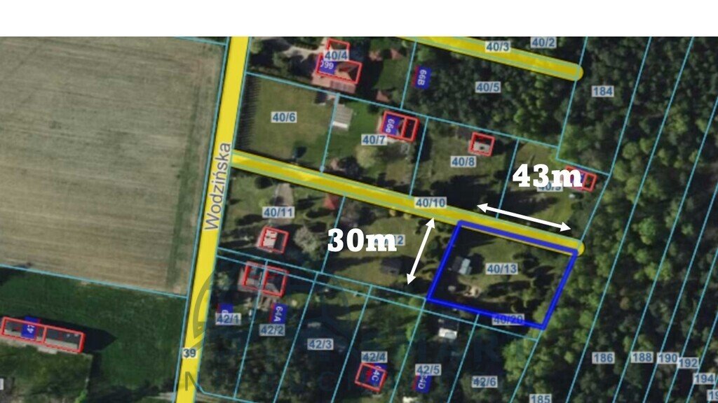 Działka 1300 m² z lasem, media, MPZP, 25 km od Łodzi Syski  1 300m2 Foto 1