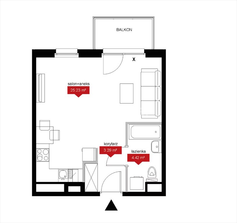 Nowoczesne 32,94 m² w inwestycji Atrium na Szczepinie Wrocław, Stare Miasto, Góralska  33m2 Foto 1