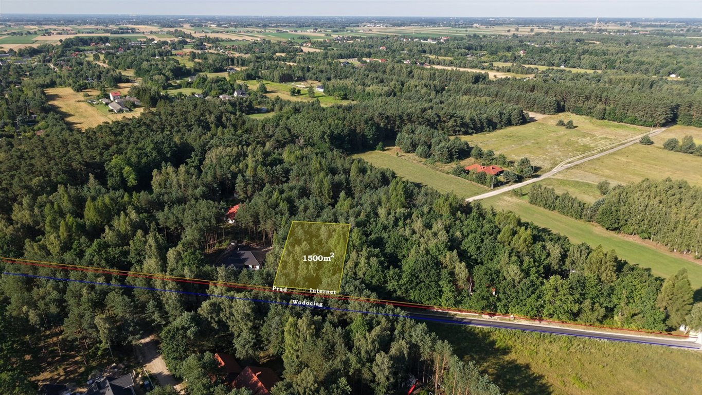 Działka 1500 m² w Powązkach z mediami i planem zabudowy Powązki  1 500m2 Foto 1