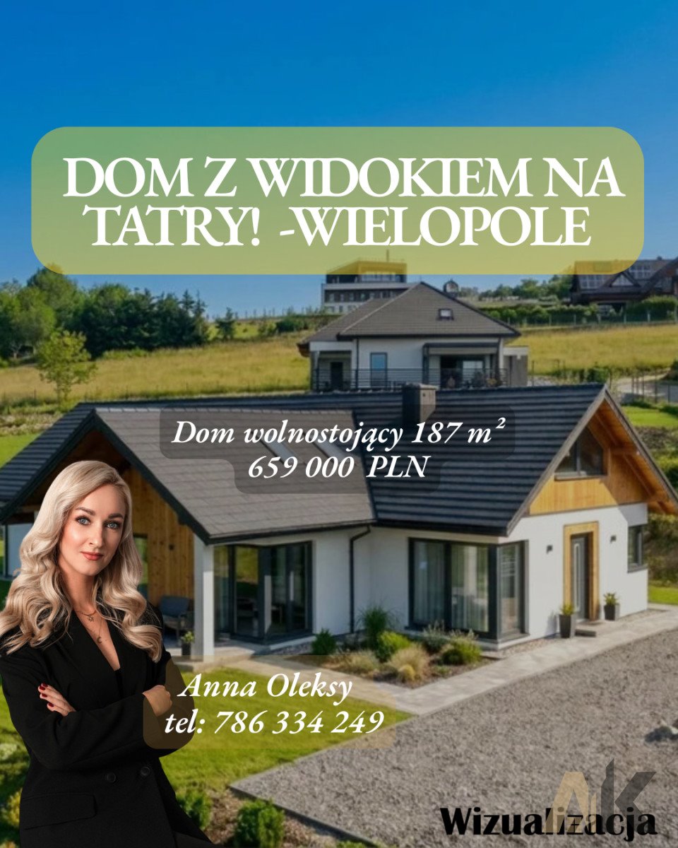 Nowoczesny dom z widokiem na Tatry - Wielopole 187 m² Wielopole  187m2 Foto 1