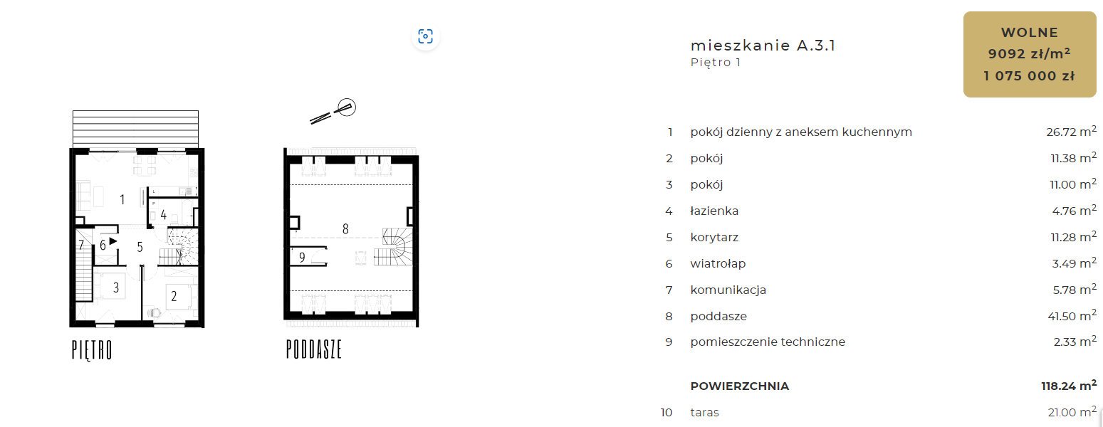 Mieszkanie na sprzedaż Wrocław, Krzyki, Ołtaszyn  118m2 Foto 17