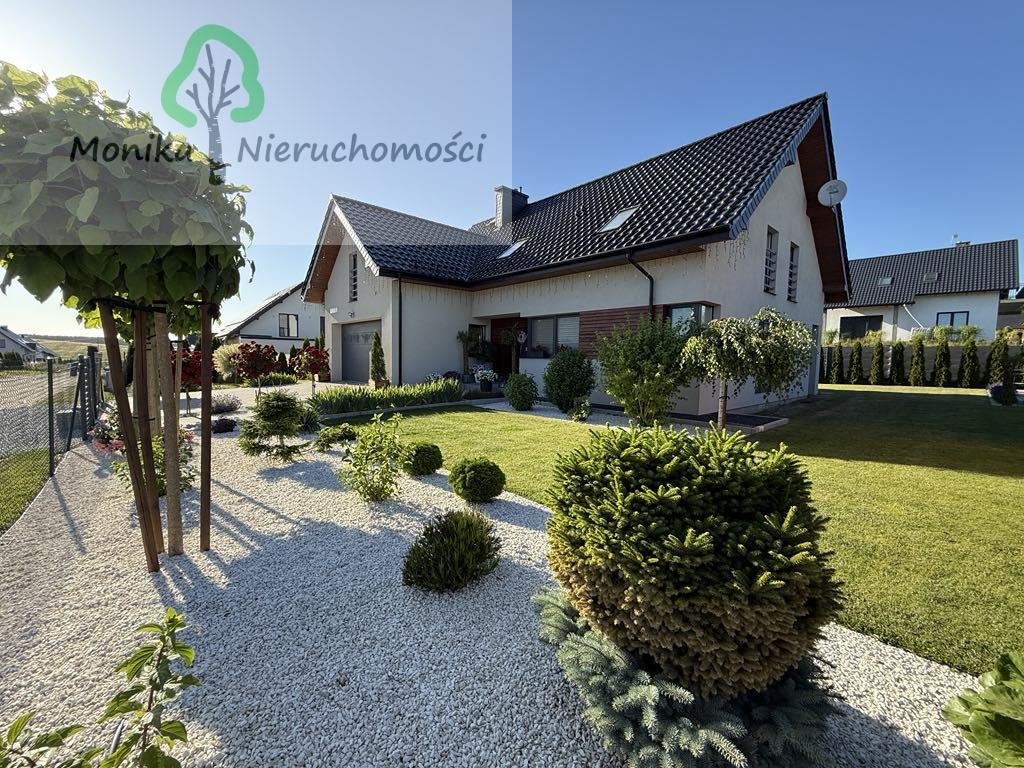 Nowoczesny dom 240 m2 z ogrodem, garażem i szklarnią Wielgłowy, Słoneczna  240m2 Foto 1