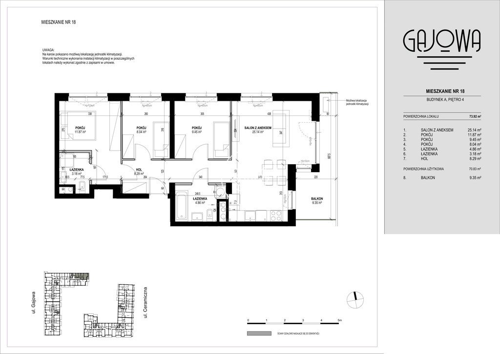 Mieszkanie na sprzedaż Bydgoszcz, Gajowa  76m2 Foto 1
