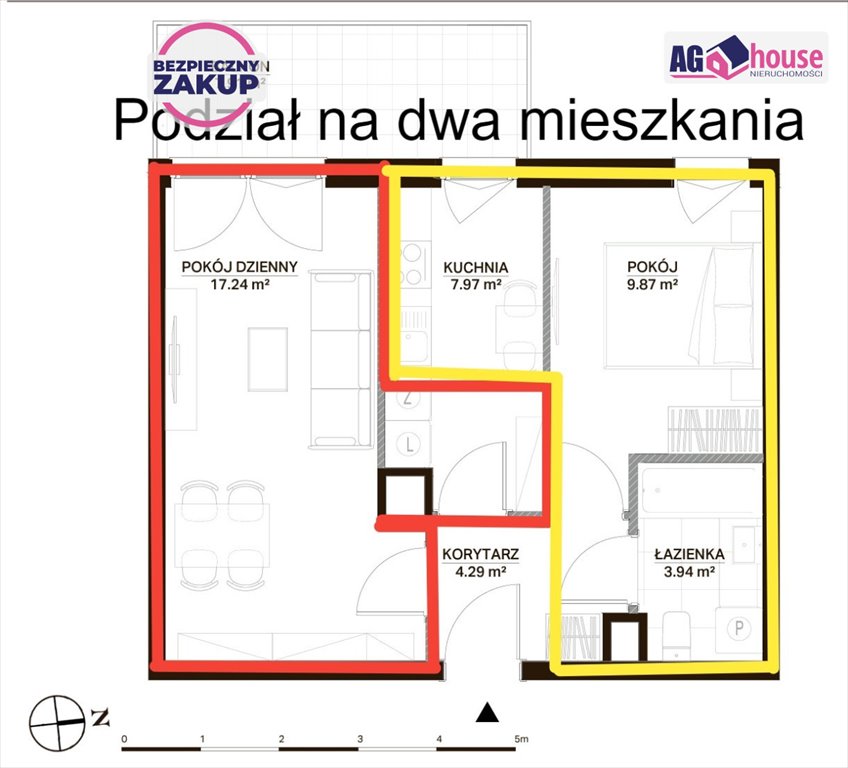 Mieszkanie dwupokojowe na sprzedaż Gdańsk, Brzeźno, Dworska  45m2 Foto 12