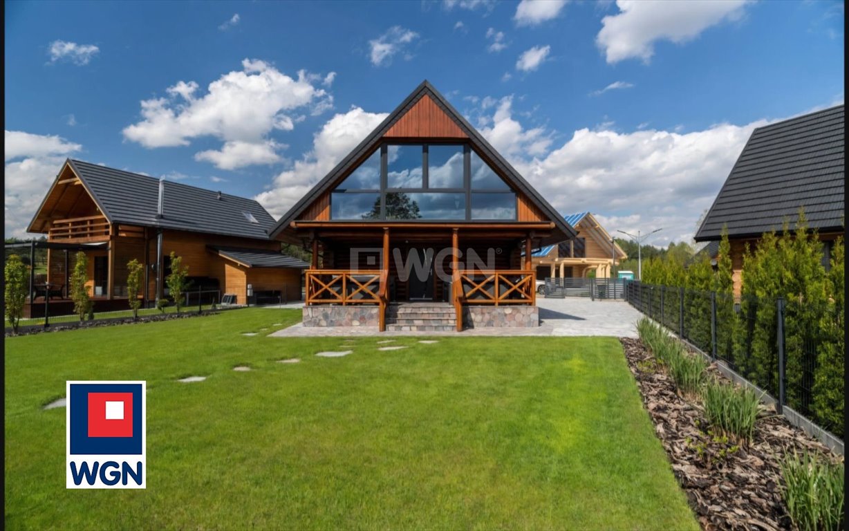 Dom z bala nad jeziorem Ślesińskim – 4 pokoje, tarasy, klimatyzacja Żółwieniec, Żółwieniec, Żółwieniec  100m2 Foto 1