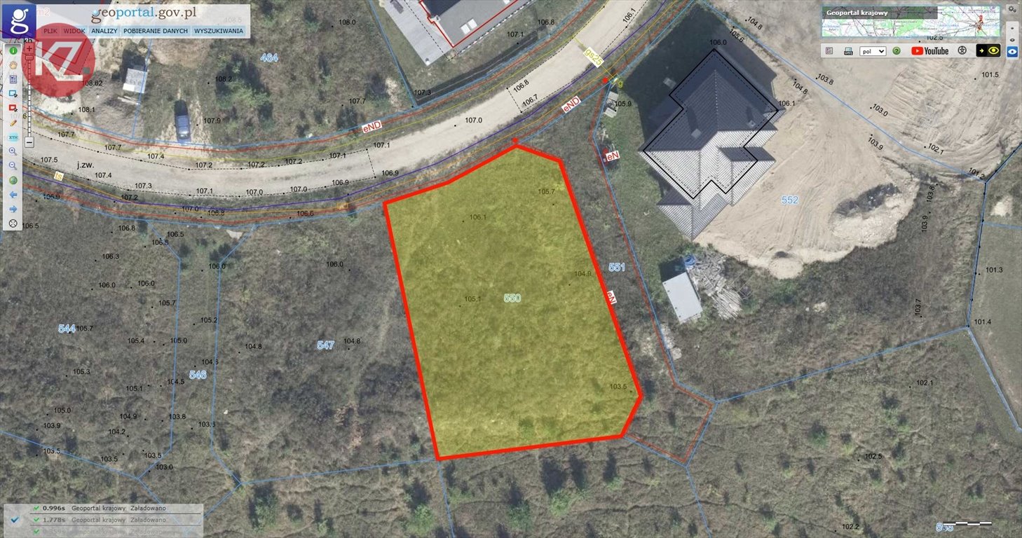 Działka budowlana 847 m² w Zawadzie – pełne media i MPZP Zawada  847m2 Foto 1