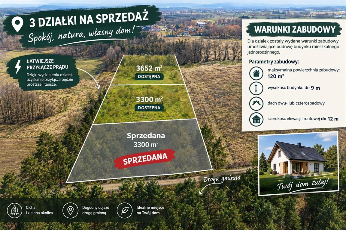 Działki budowlane z warunkami zabudowy w Wólce Szczawińskiej - polecam! Wólka Szczawińska  3 300m2 Foto 1