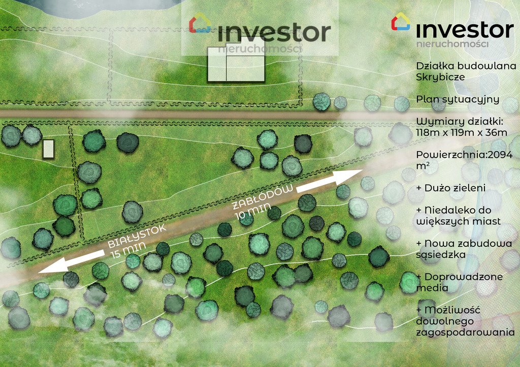 Działka budowlana na sprzedaż Skrybicze  2 094m2 Foto 4