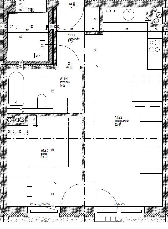 Mieszkanie dwupokojowe na sprzedaż Mierzyn  41m2 Foto 3