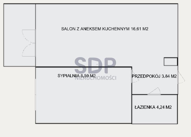 Mieszkanie dwupokojowe na sprzedaż Wrocław, Krzyki, Klecina, Przyjaźni  33m2 Foto 2