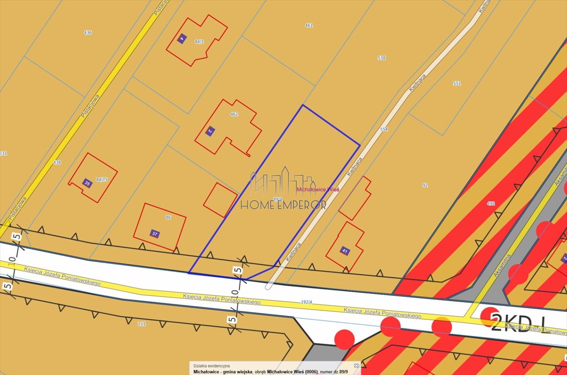 Polecam działkę 1077 m² pod dom z mediami w Michałowicach Michałowice-Wieś, Księcia Józefa Poniatowskiego  1 077m2 Foto 1