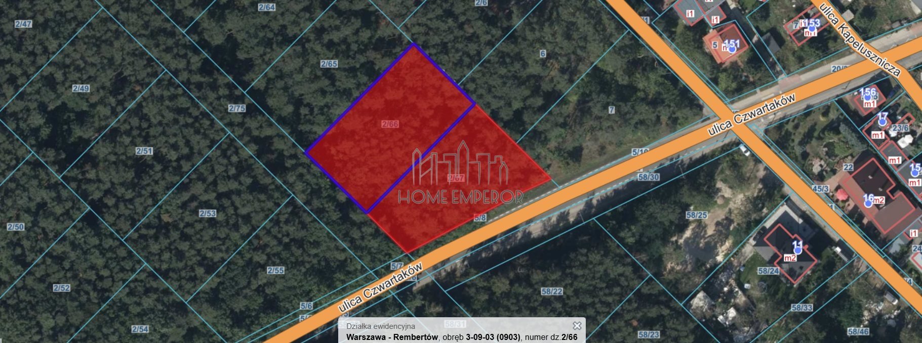 Działka leśna na sprzedaż Warszawa, Rembertów, Stary Rembertów, Czwartaków  1 200m2 Foto 1
