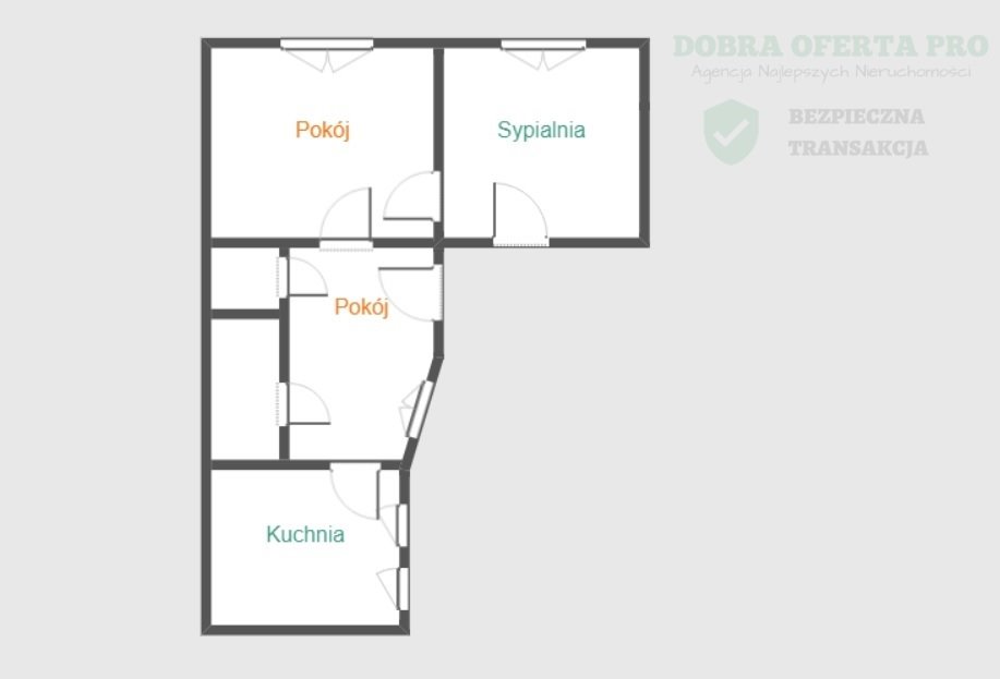 Mieszkanie trzypokojowe na sprzedaż Gdańsk, Śródmieście, Ogarna  63m2 Foto 1