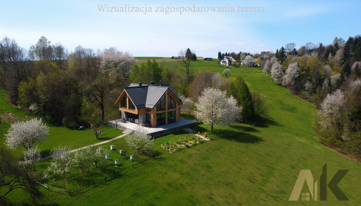 Działka z zabudowaniami w Korzennej – 1,95 ha, media, widoki Korzenna  100m2 Foto 1