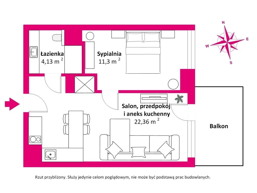 Mieszkanie dwupokojowe na sprzedaż Międzyzdroje, Gryfa Pomorskiego  38m2 Foto 16