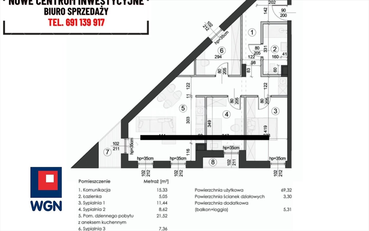 Mieszkanie czteropokojowe  na sprzedaż Lublin, Węglin Południowy  73m2 Foto 1