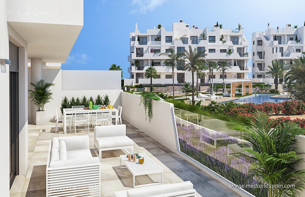Nowoczesne apartamenty z basenem i 2 sypialniami w Santa Rosalía Hiszpania, Los Alcázares  70m2 Foto 1