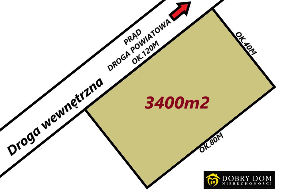 Działka rolna 3400 m² z prądem i dojazdem polecam Czaplino  3 400m2 Foto 1