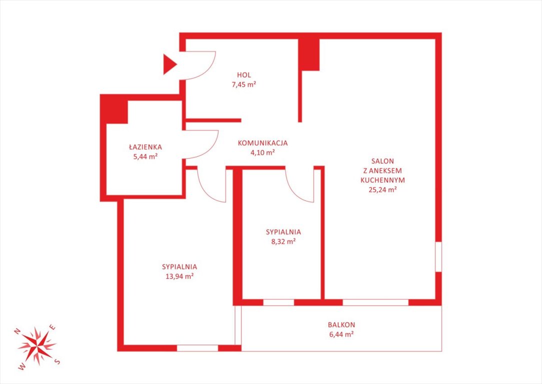 Sprzedam komfortowe 3-pokojowe mieszkanie 66 m² w Gdańsku Gdańsk, Morena, Stanisława Lema  66m2 Foto 1