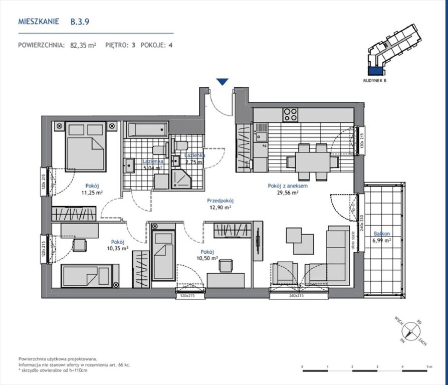 Mieszkanie czteropokojowe  na sprzedaż Gdynia, Dąbrowa, Zbigniewa Kupca  82m2 Foto 1