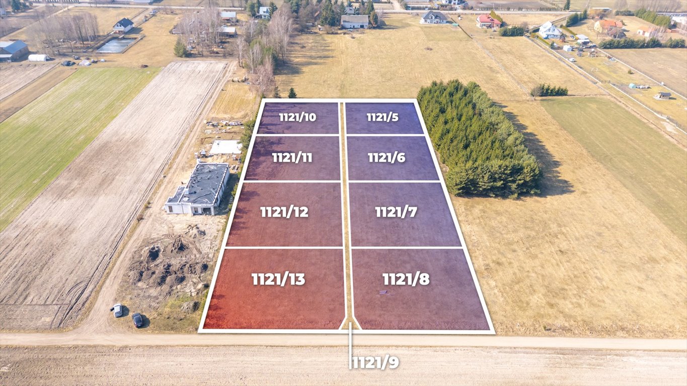Działki pod dom w Nowinach - 1280-1540 m² - spokojna okolica Nowiny, Nowiny 11  1 280m2 Foto 1