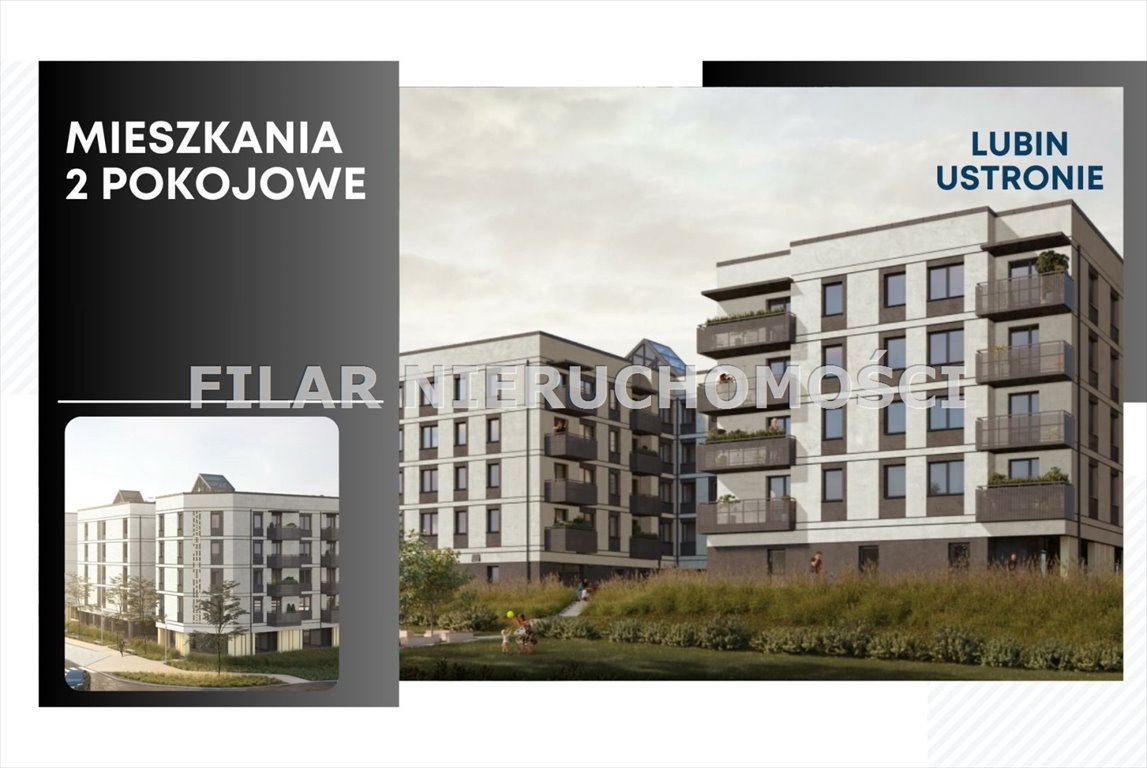 Mieszkanie dwupokojowe na sprzedaż Lubin, Ustronie  49m2 Foto 1