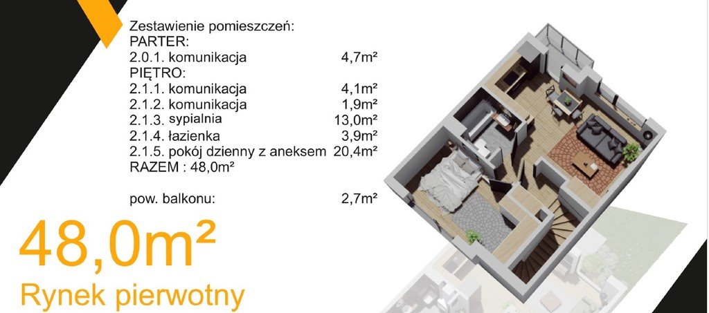 Mieszkanie dwupokojowe na sprzedaż Rzeszów, Czesława Miłosza  48m2 Foto 8