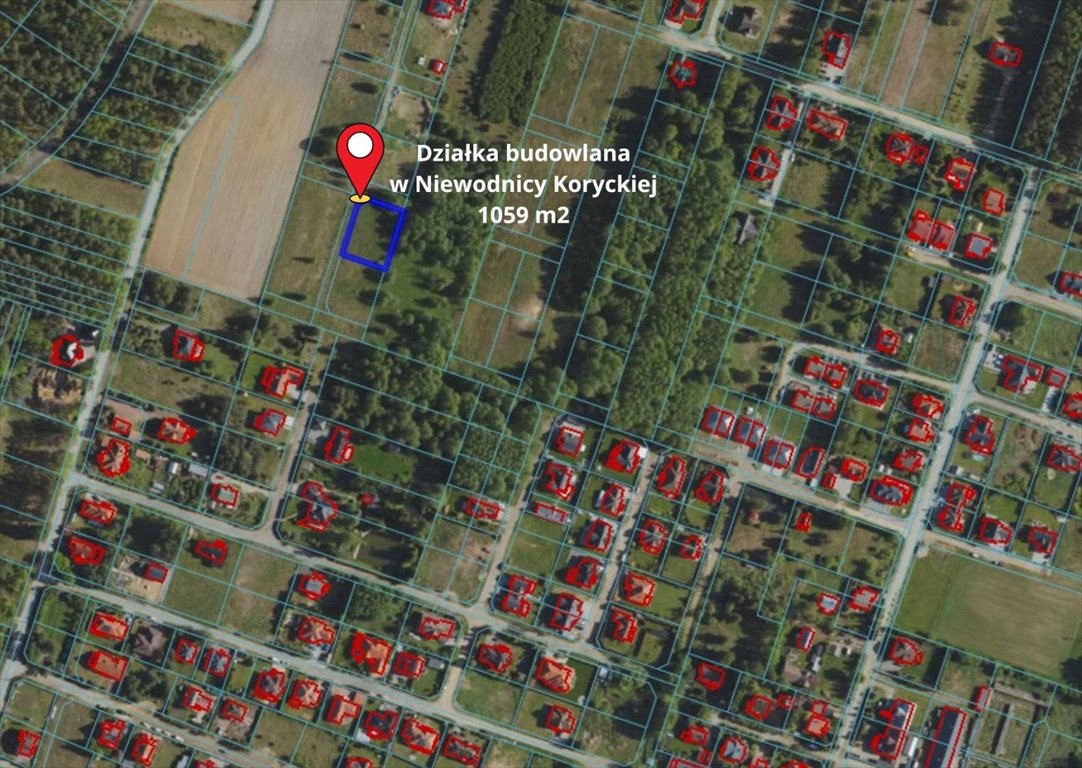 Do sprzedania atrakcyjna działka 1059 m² w Niewodnicy Koryckiej Niewodnica Korycka  1 059m2 Foto 1