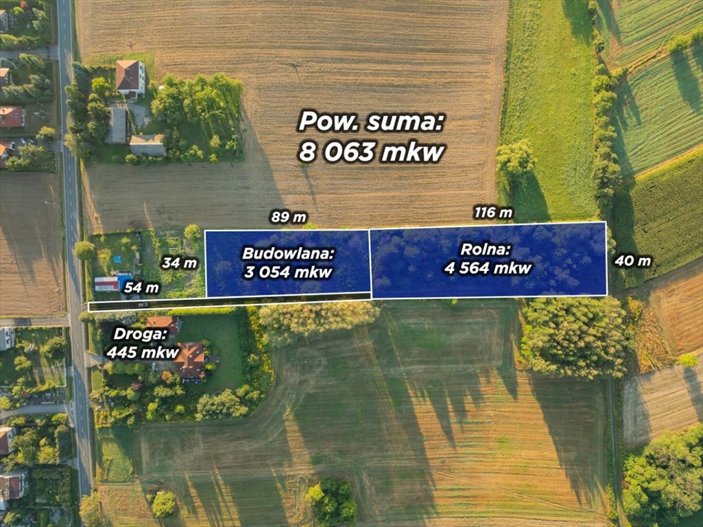 Działka 80,63 ar z pozwoleniem na 2 domy - polecam Nowa Wieś  806 300m2 Foto 1