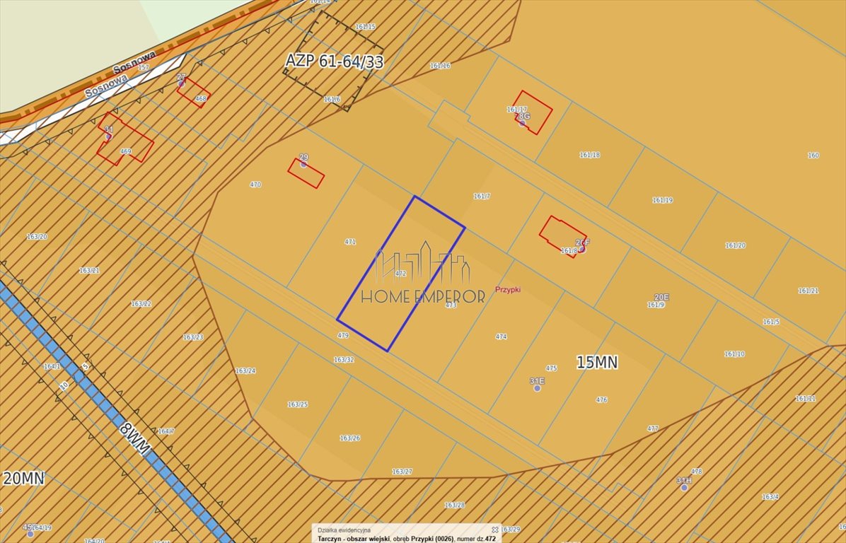 Działka 1400 m² pod zabudowę jednorodzinną, media przy granicy Przypki, Sosnowa  1 400m2 Foto 1