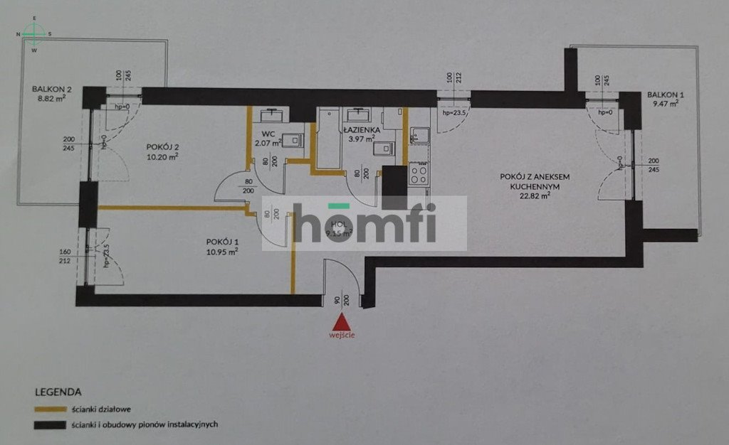 Mieszkanie trzypokojowe na sprzedaż Kraków, Mistrzejowice, Mistrzejowice, Powstańców  59m2 Foto 13