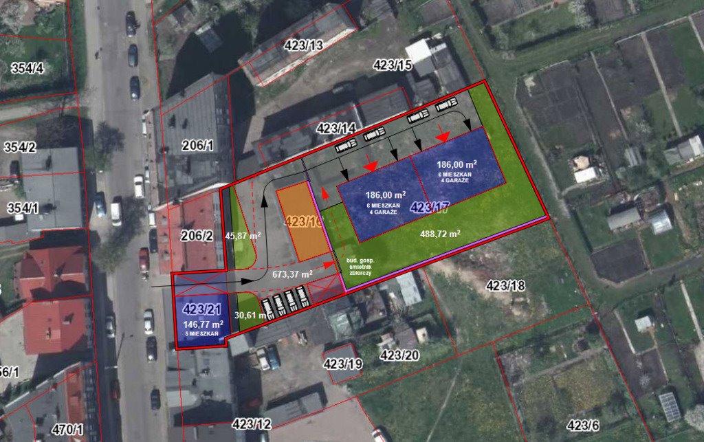 Zapraszam do zakupu działki 1806 m² pod inwestycję w Stargardzie Stargard, Wojska Polskiego  1 806m2 Foto 1
