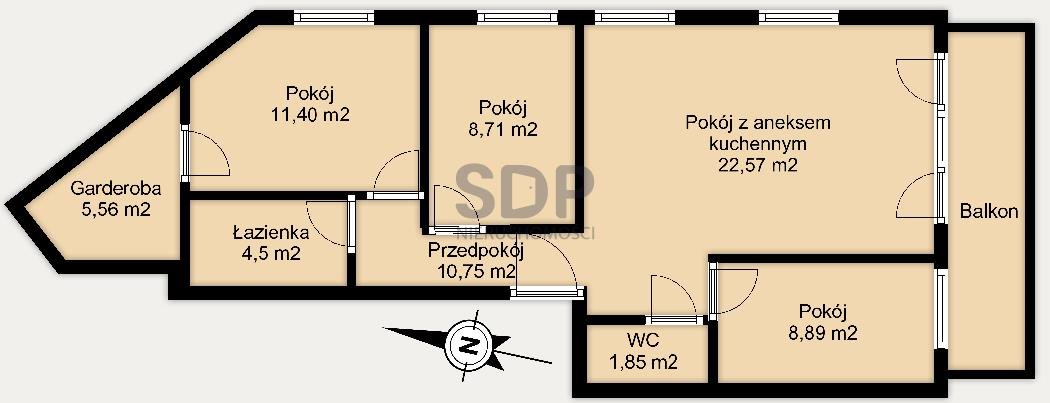 Mieszkanie czteropokojowe  na sprzedaż Wrocław, Krzyki, Klecina, Przyjaźni  74m2 Foto 7