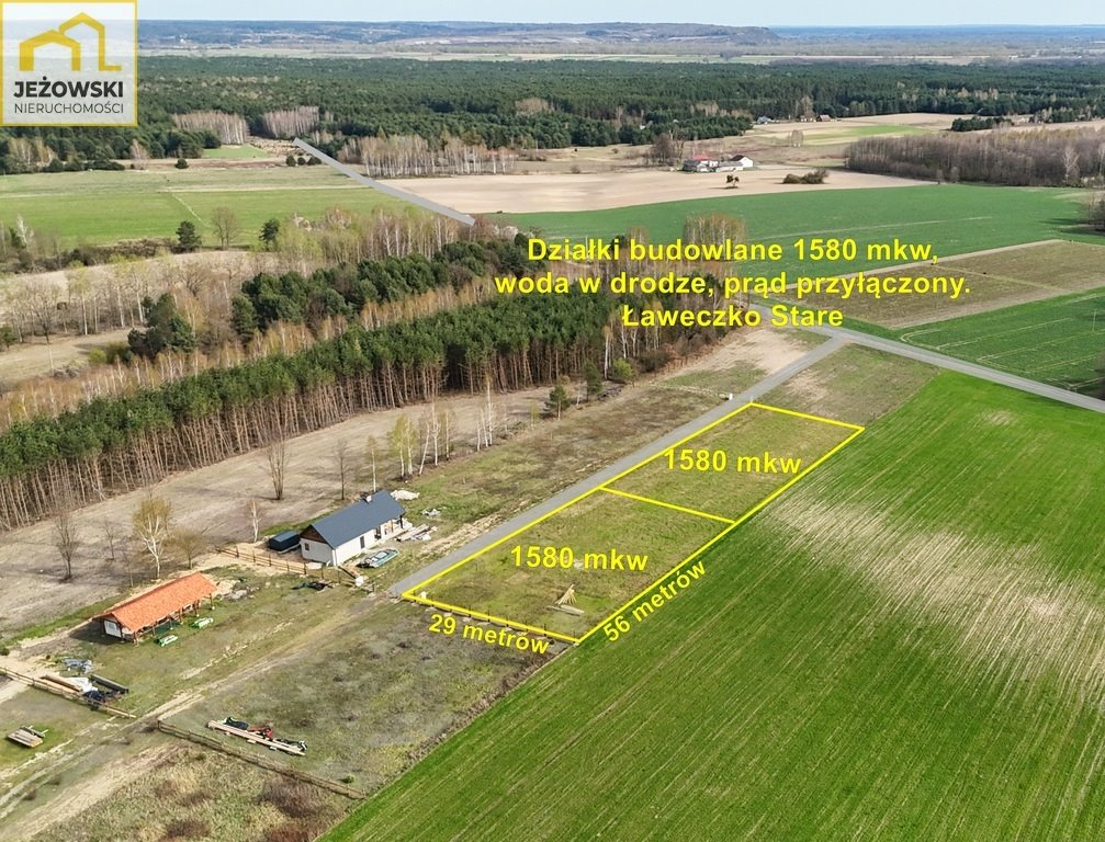 Działka budowlana 1580 m² z mediami i dużym potencjałem Ławeczko Stare  1 580m2 Foto 1