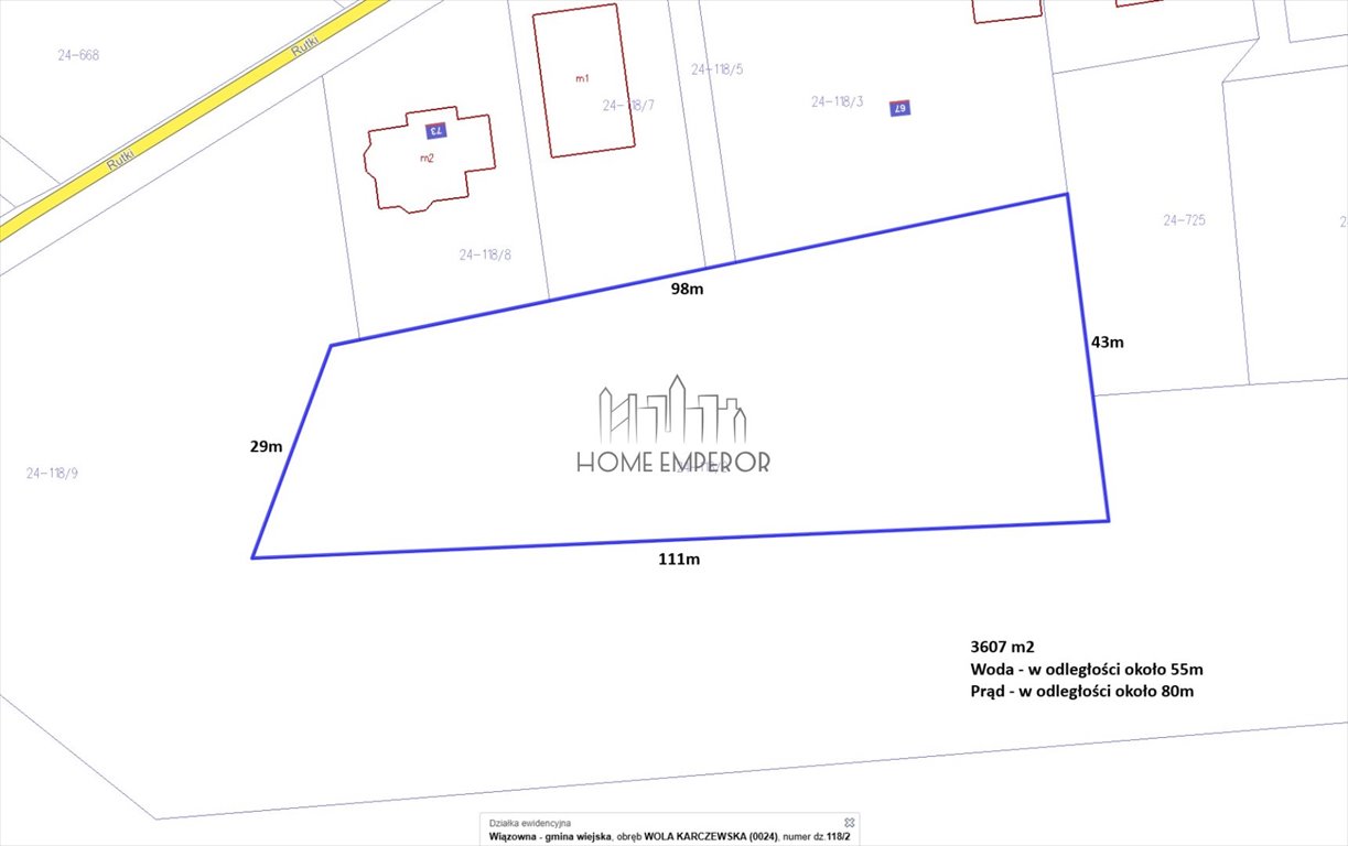 Zapraszam do zakupu działki 3607 m² w Woli Karczewskiej Wola Karczewska, Rutki  3 607m2 Foto 1
