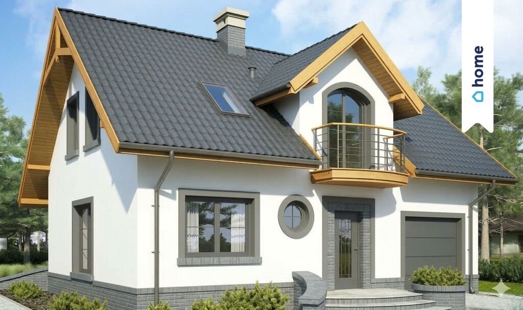 Dom w stanie surowym otwartym z garażem i dużą działką Władysławowo  121m2 Foto 1