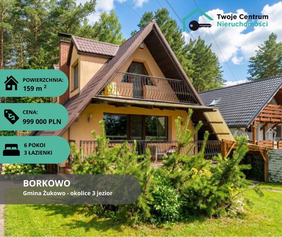 Nowoczesny dom 159 m² z ogrodem, garażem i lasem Borkowo, Karlikowska  159m2 Foto 1