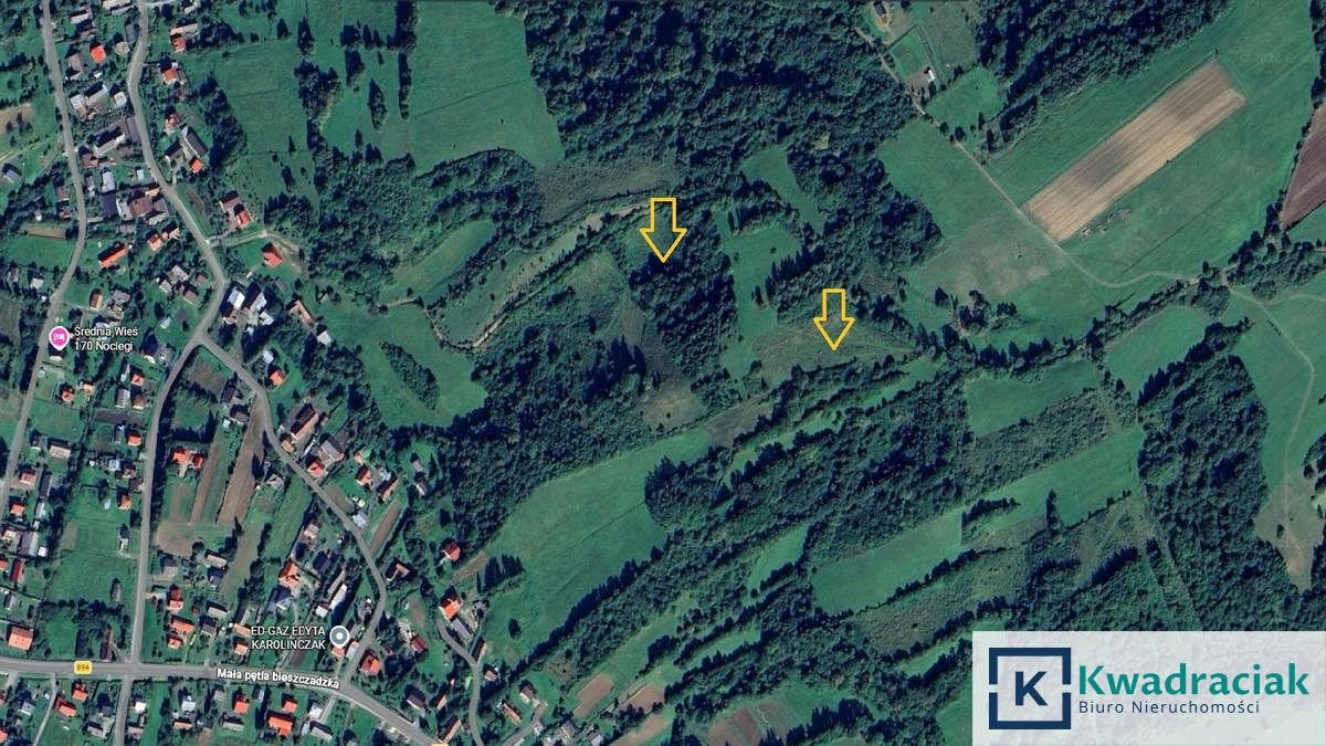 Działki rolne w Średniej Wsi, 5 898 m², spokojna okolica Średnia Wieś  5 898m2 Foto 1