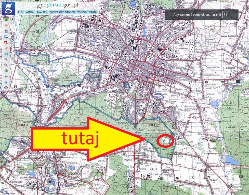 Działka na polanie z widokiem, las, media, WZ, 2317 m2 Kielce, Klecka  2 317m2 Foto 1