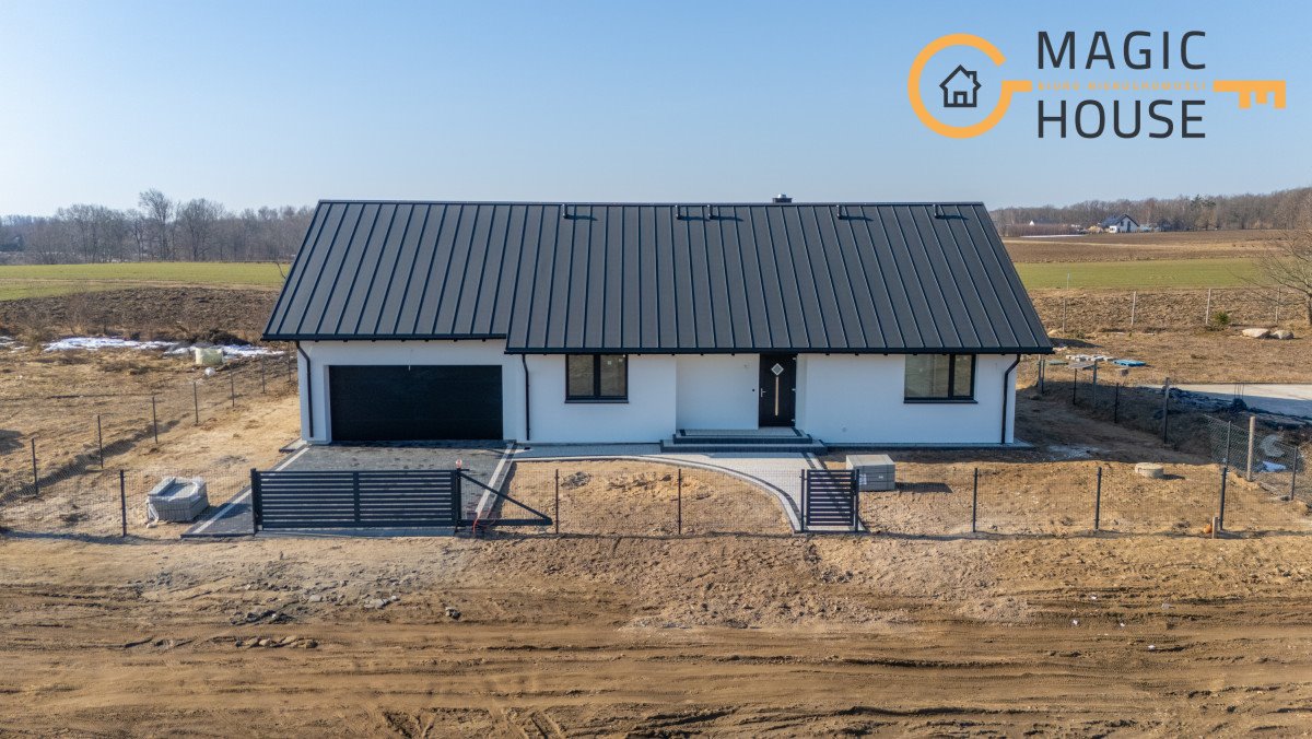 Nowoczesny dom parterowy 118 m² z garażem 40 m² w Warzenku Warzenko, Kalinowa  158m2 Foto 1