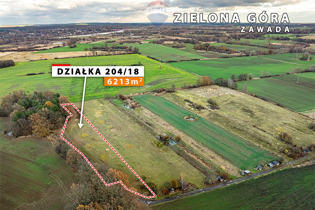 Działka rolna na sprzedaż Zielona Góra, Zawada  6 213m2 Foto 8