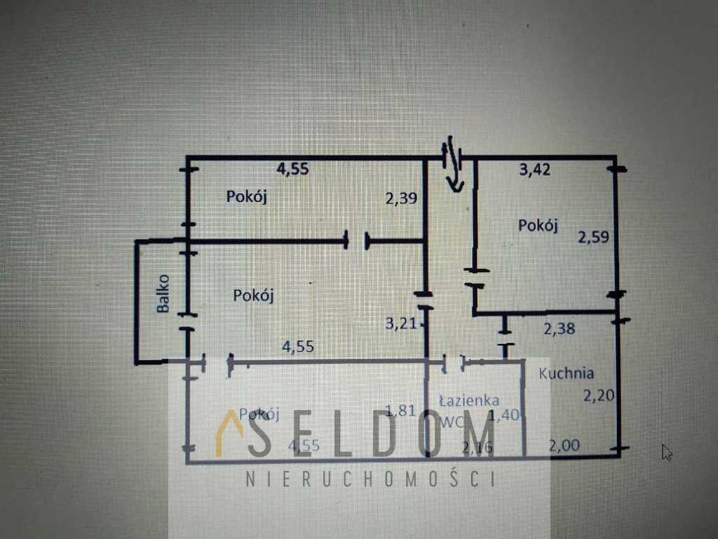 Mieszkanie czteropokojowe  na sprzedaż Konin  57m2 Foto 2