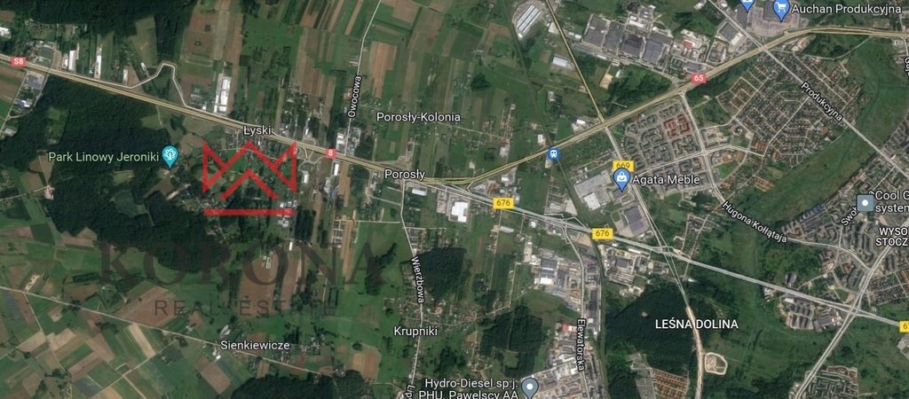 Działka usługowa 2955 m² przy S8 z mediami i reklamą Białystok, Bacieczki  2 955m2 Foto 1